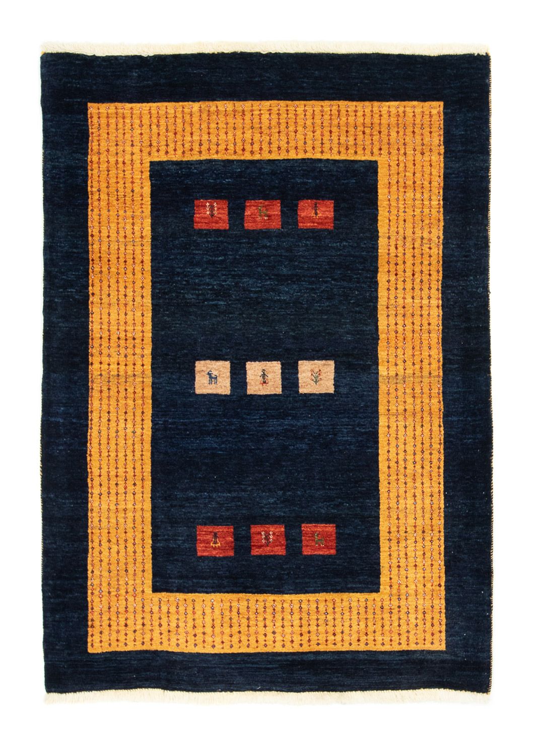 Tappeto Gabbeh - Loribaft Persero - 152 x 105 cm - blu scuro
