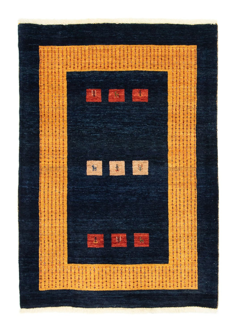Tappeto Gabbeh - Loribaft Persero - 152 x 105 cm - blu scuro