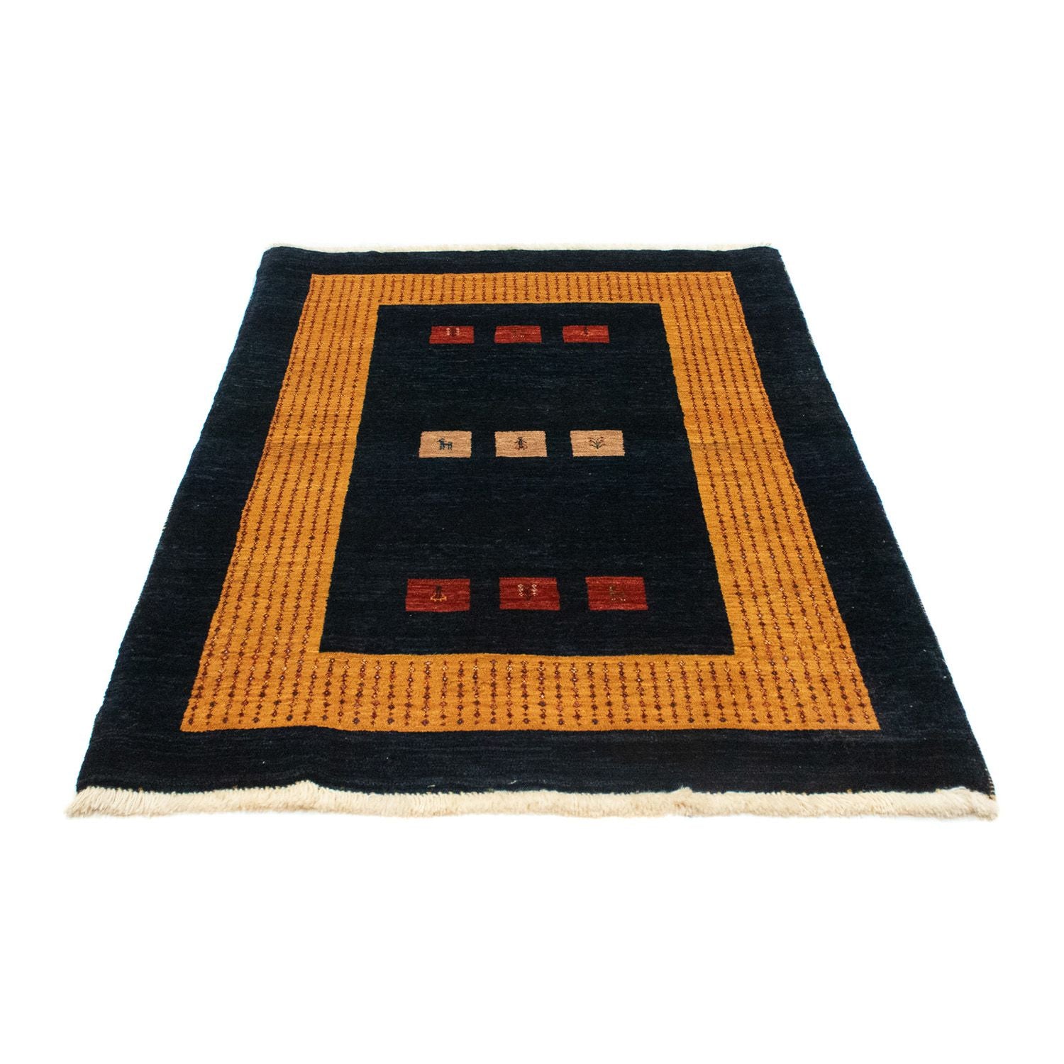 Tappeto Gabbeh - Loribaft Persero - 152 x 105 cm - blu scuro