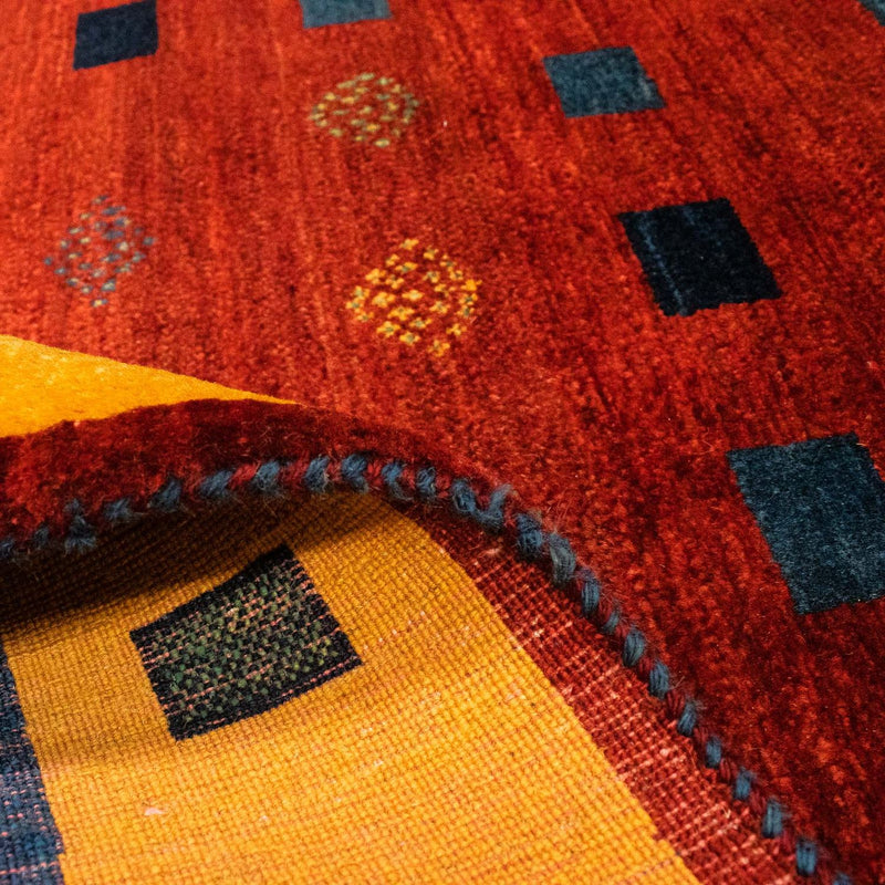 Tappeto Gabbeh - Loribaft Persero - 145 x 112 cm - rosso scuro