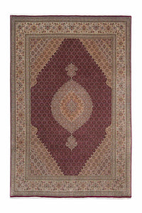 Tappeto Persero - Tabriz - 300 x 200 cm - rosso scuro