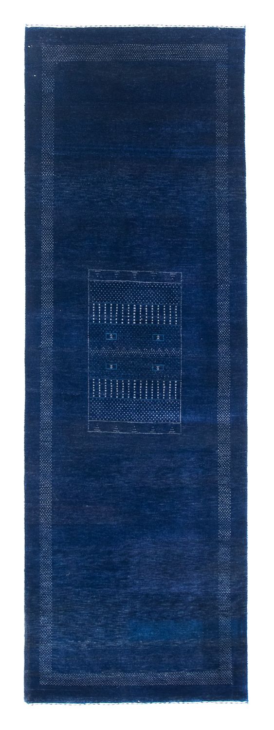Tappeto corsia Tappeto Gabbeh - Loribaft Persero - 242 x 80 cm - blu scuro