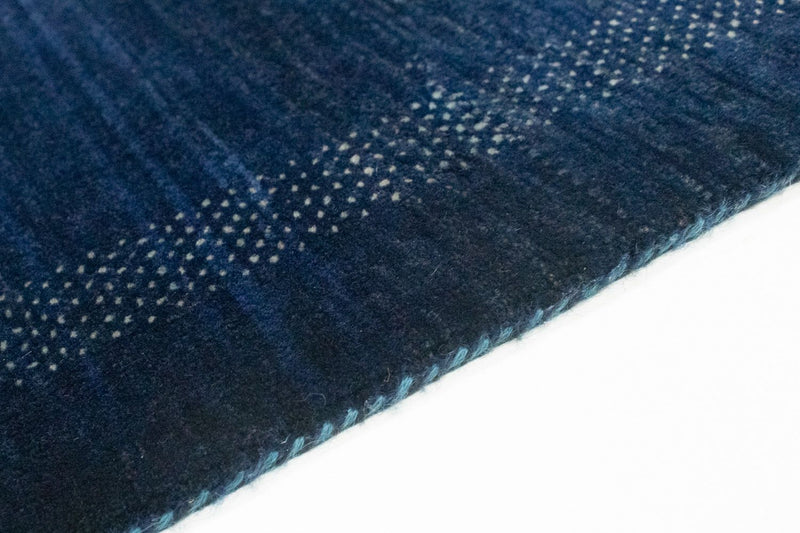 Tappeto corsia Tappeto Gabbeh - Loribaft Persero - 242 x 80 cm - blu scuro