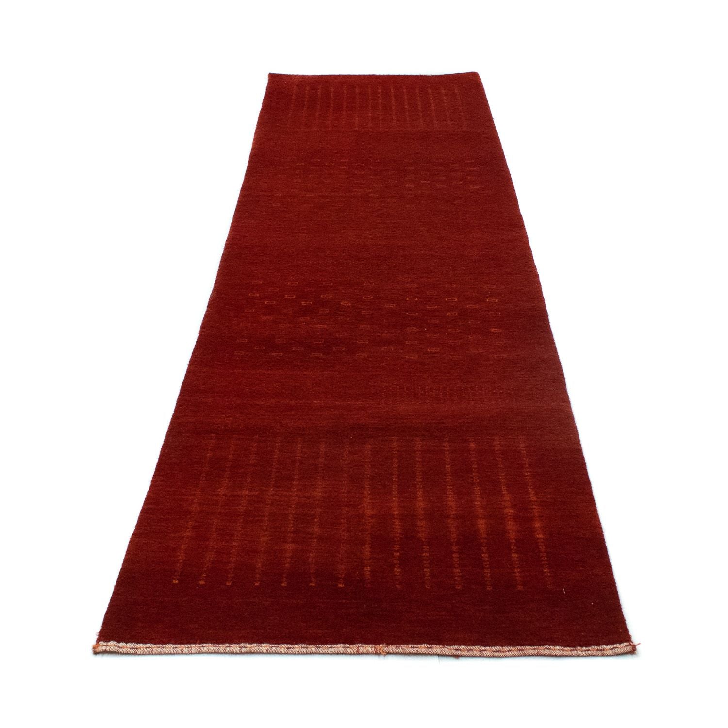 Tappeto corsia Tappeto Gabbeh - Loribaft Persero - 307 x 80 cm - rosso
