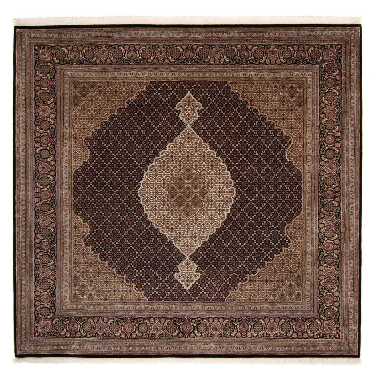 Tappeto Persero - Tabriz - 253 x 246 cm - blu scuro