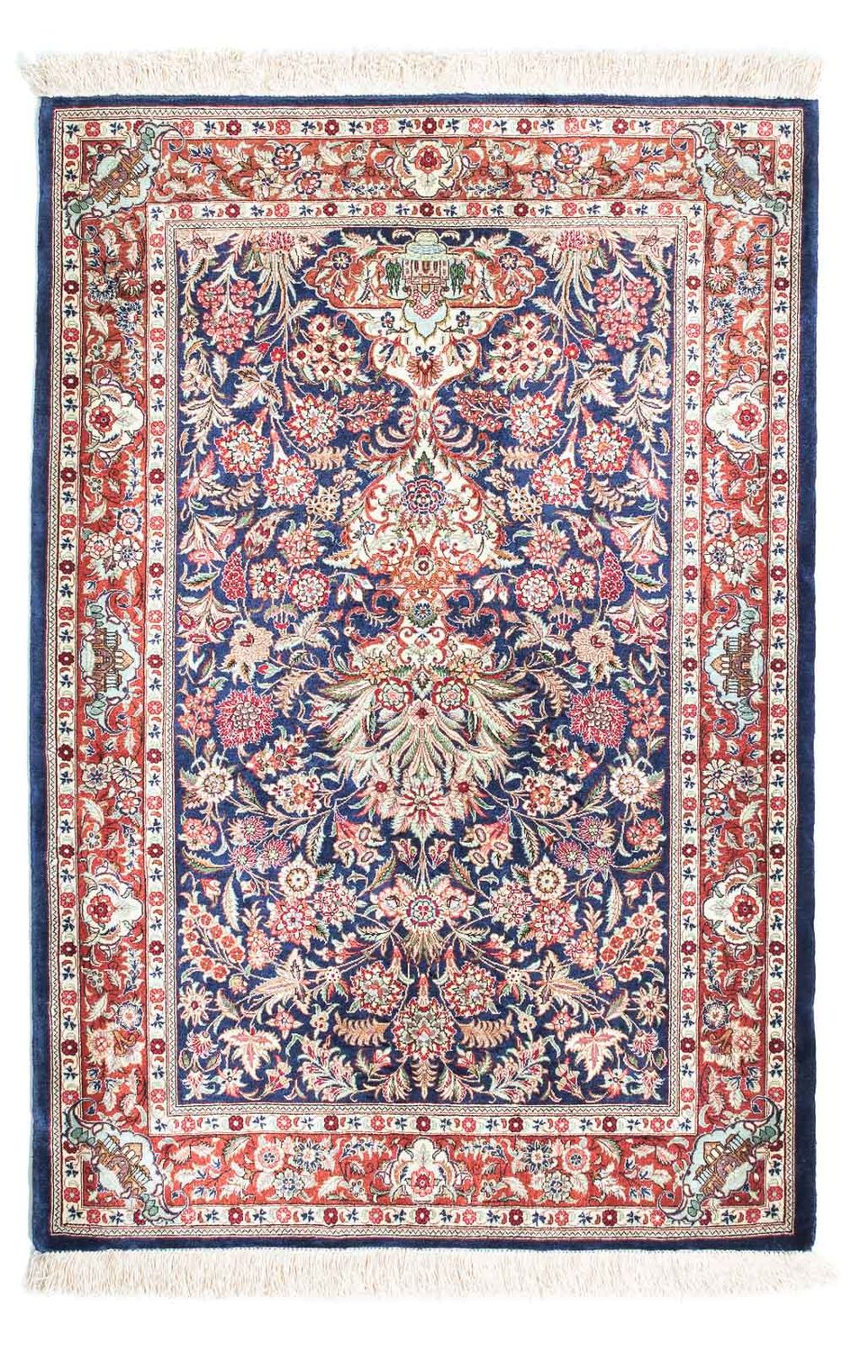 Tappeto Persero - Ghom - 118 x 80 cm - blu scuro