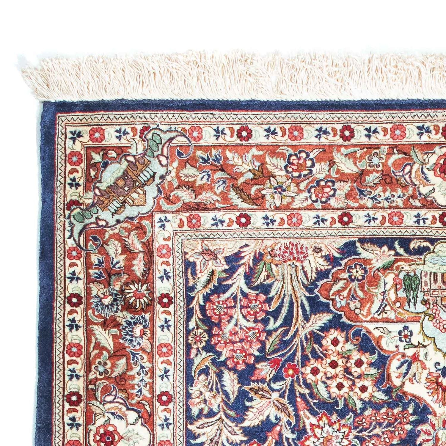 Tappeto Persero - Ghom - 118 x 80 cm - blu scuro
