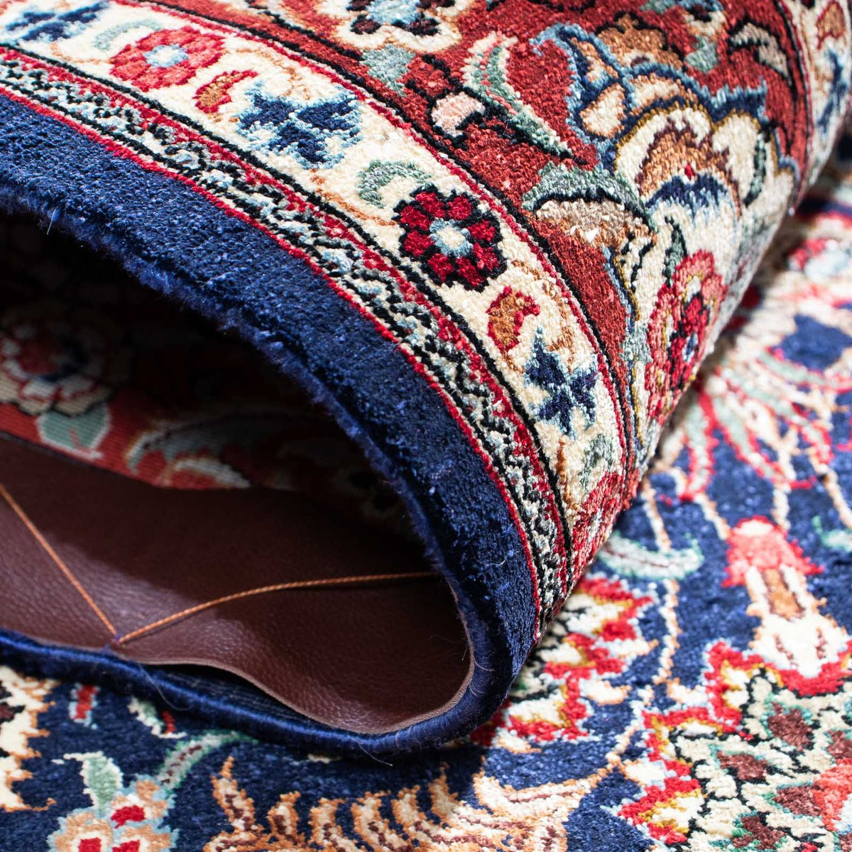 Tappeto Persero - Ghom - 116 x 78 cm - blu scuro