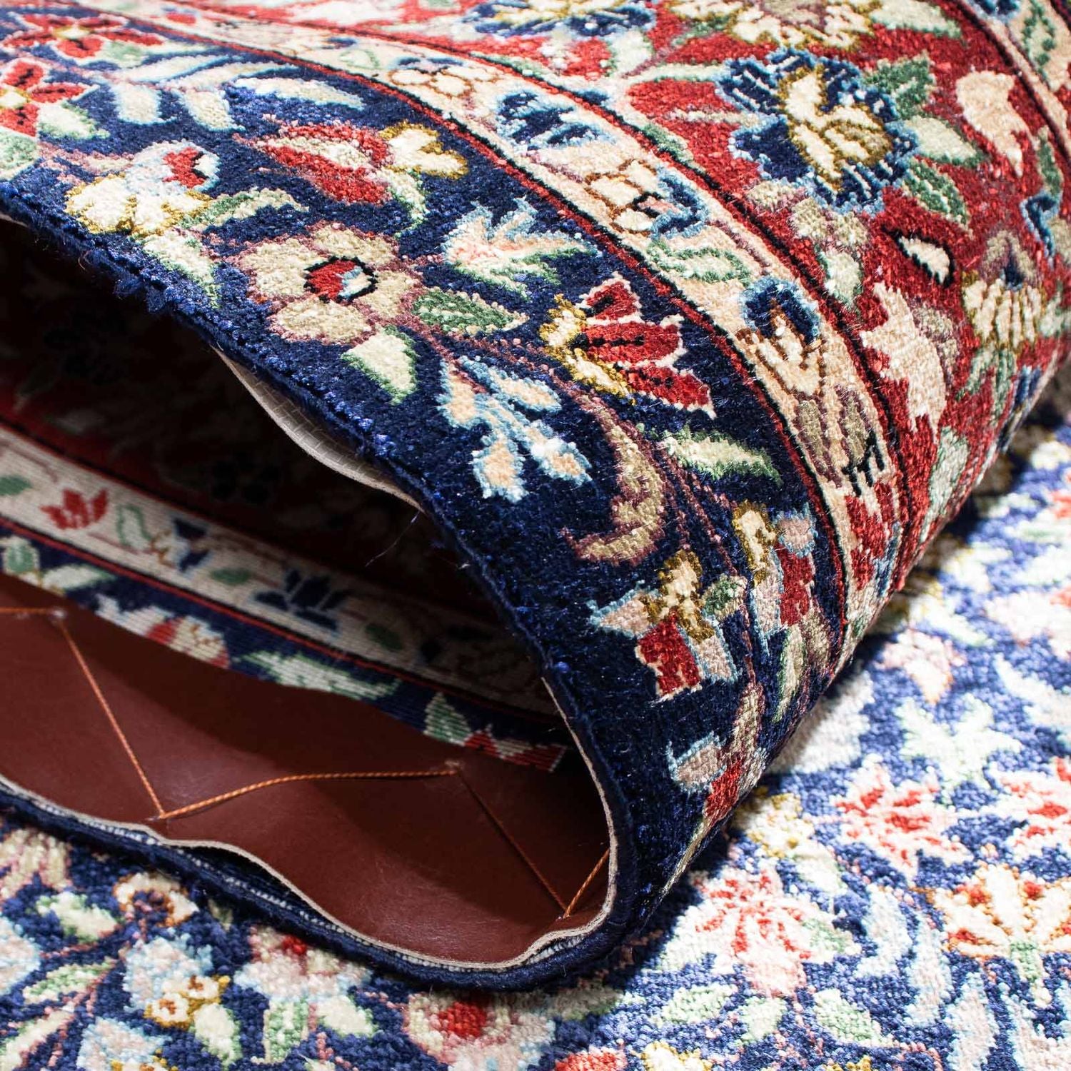Tappeto Persero - Ghom - 120 x 78 cm - blu scuro