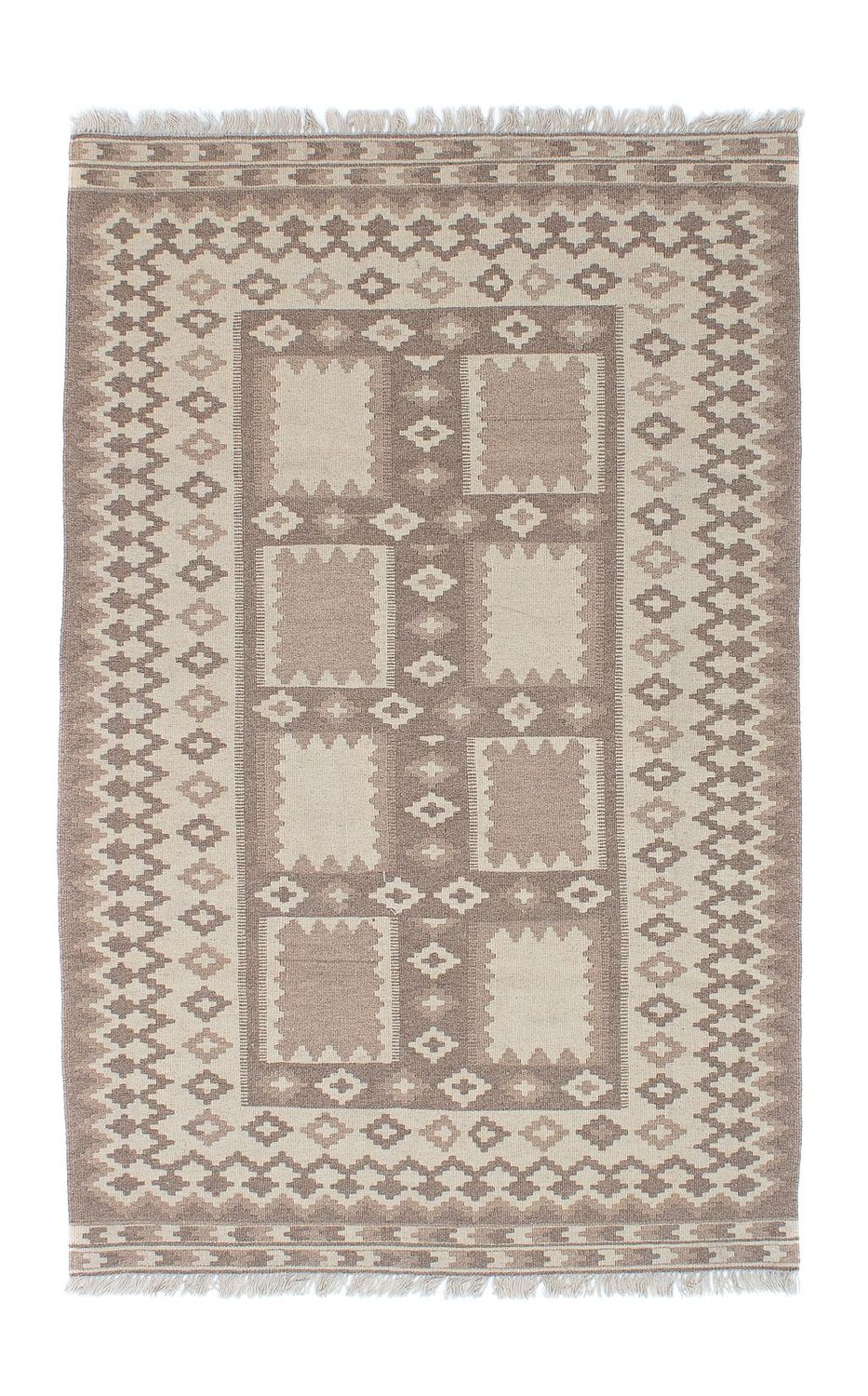 Tappeto Kelim - Orientale - 190 x 120 cm - grigio chiaro