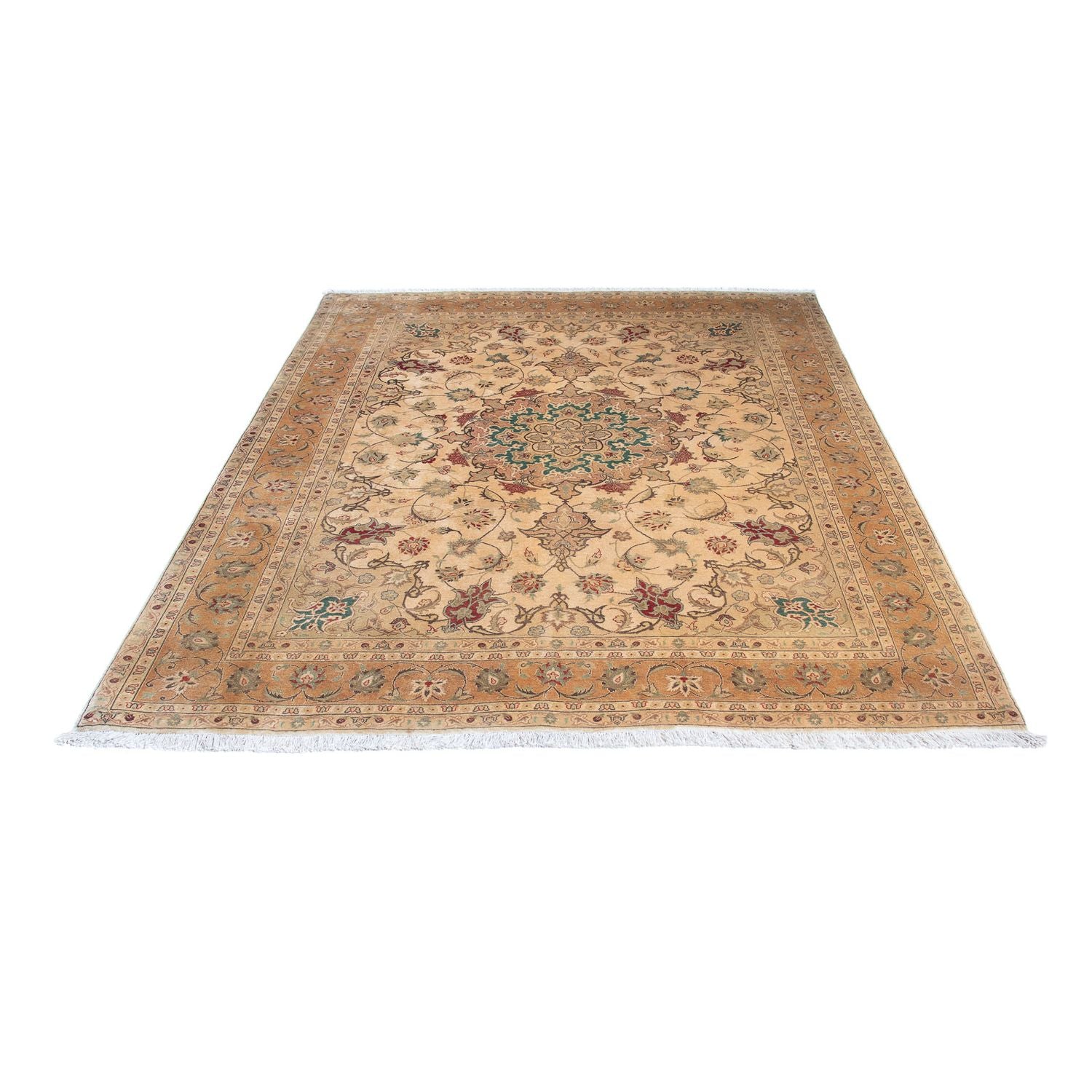Tappeto Persero - Tabriz - Reale - 203 x 156 cm - marrone chiaro