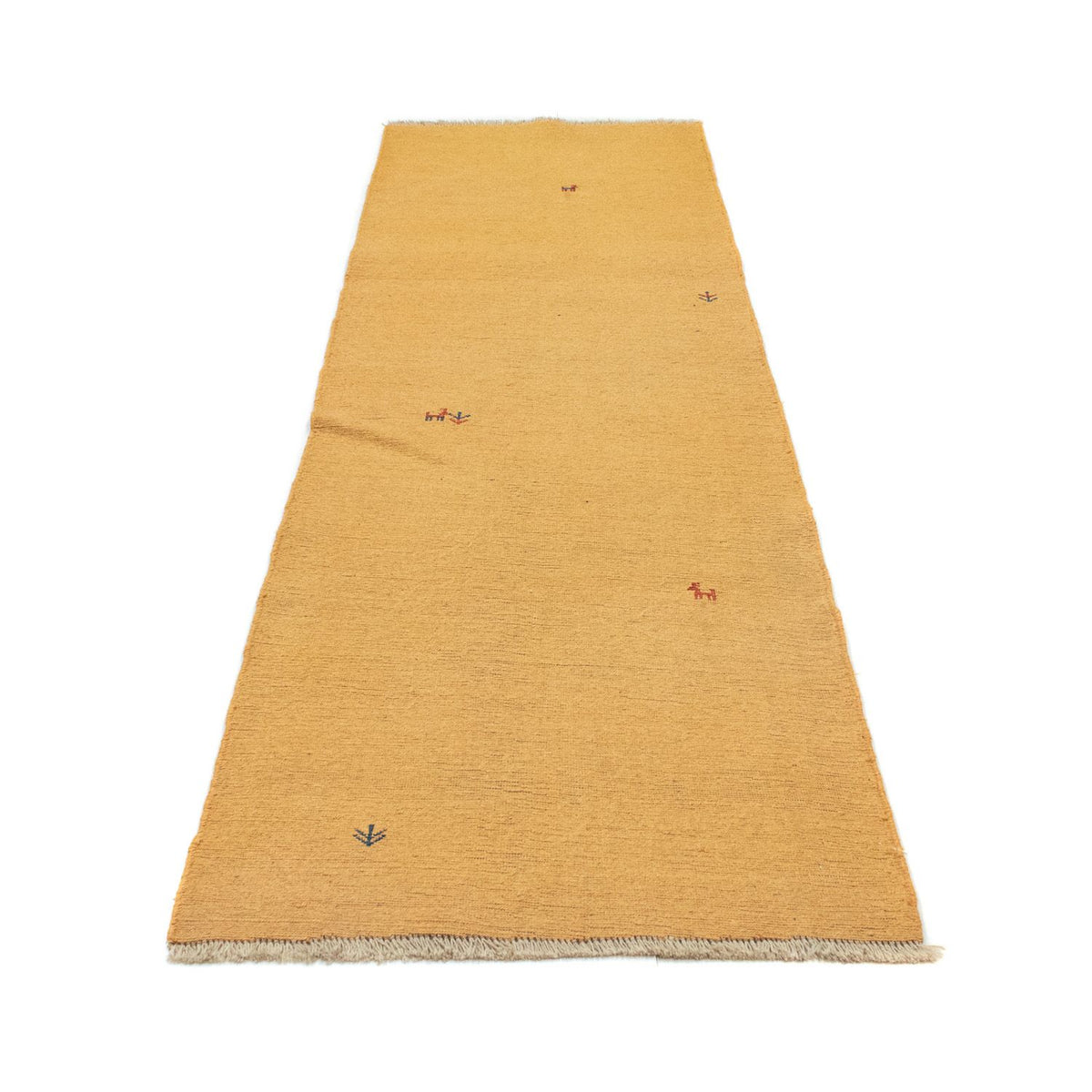 Tappeto corsia Tappeto Gabbeh - Persero - 278 x 80 cm - oro