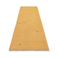 Tappeto corsia Tappeto Gabbeh - Persero - 278 x 80 cm - oro