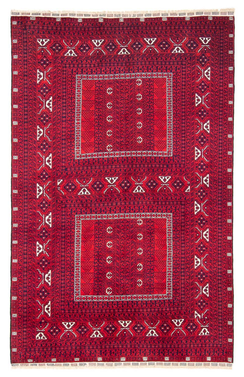 Tappeto Turkaman - 233 x 157 cm - rosso scuro