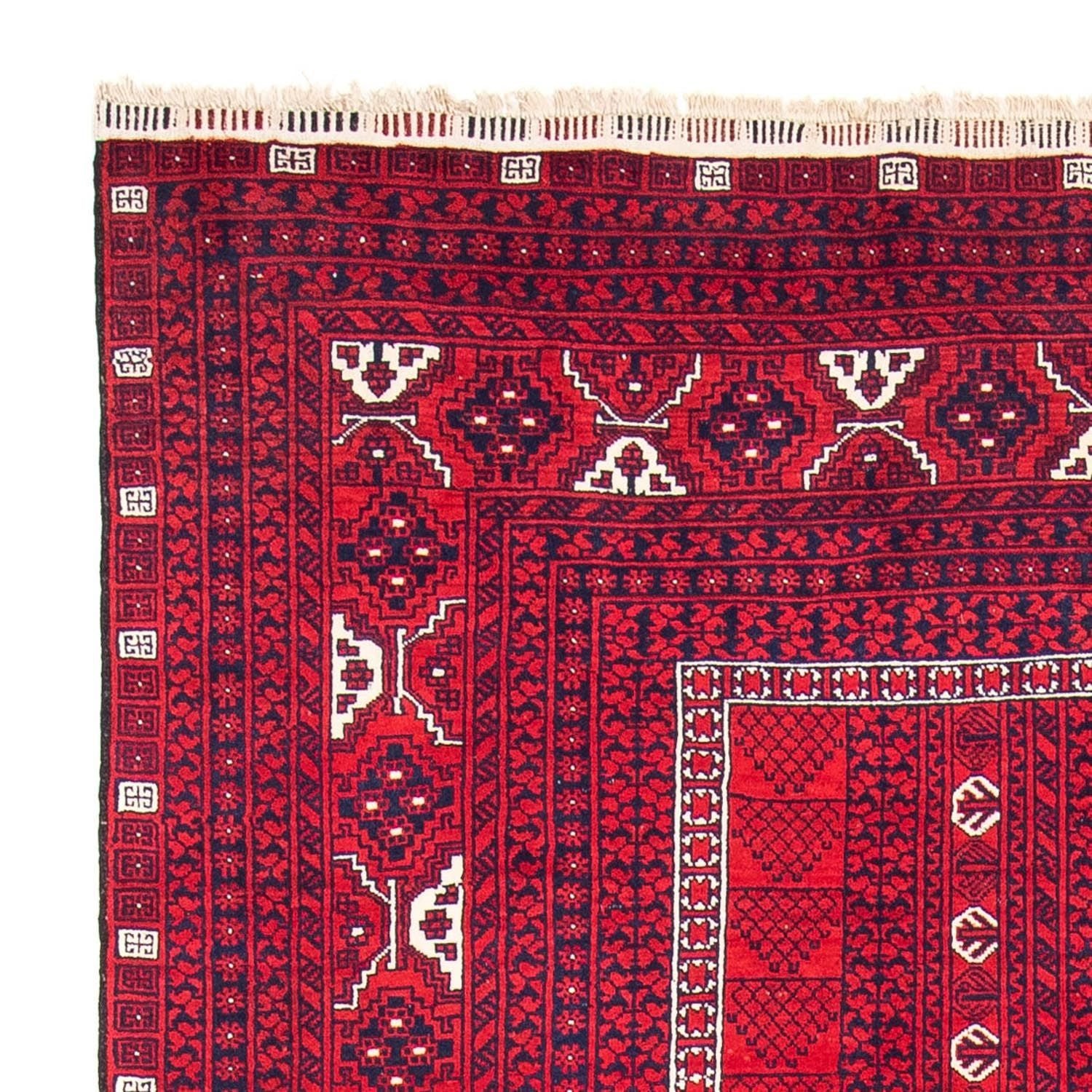 Tappeto Turkaman - 233 x 157 cm - rosso scuro