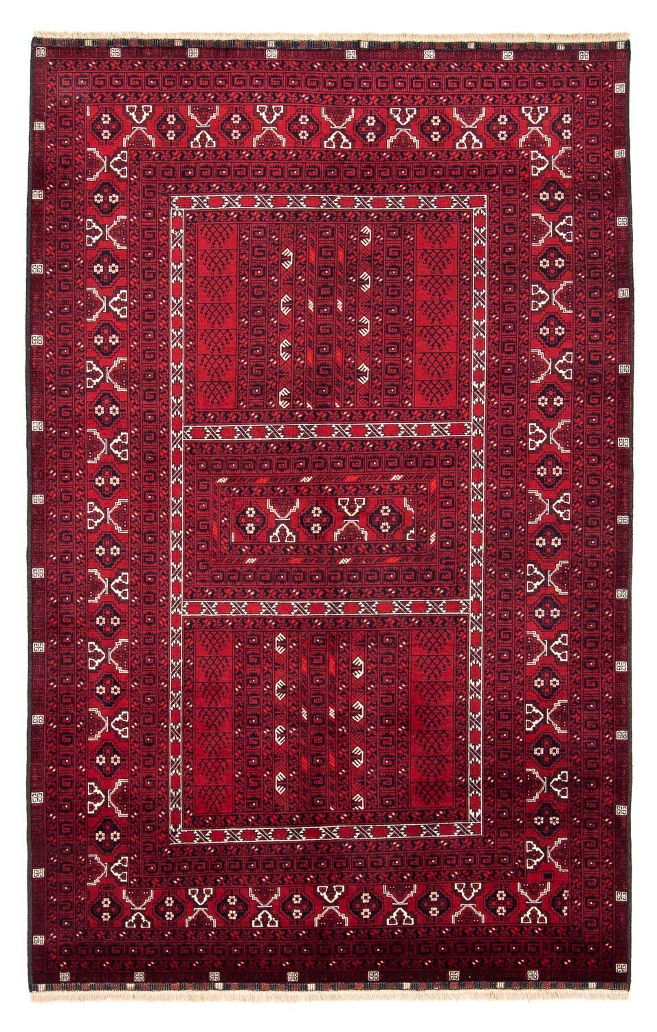 Tappeto Turkaman - 246 x 157 cm - rosso scuro