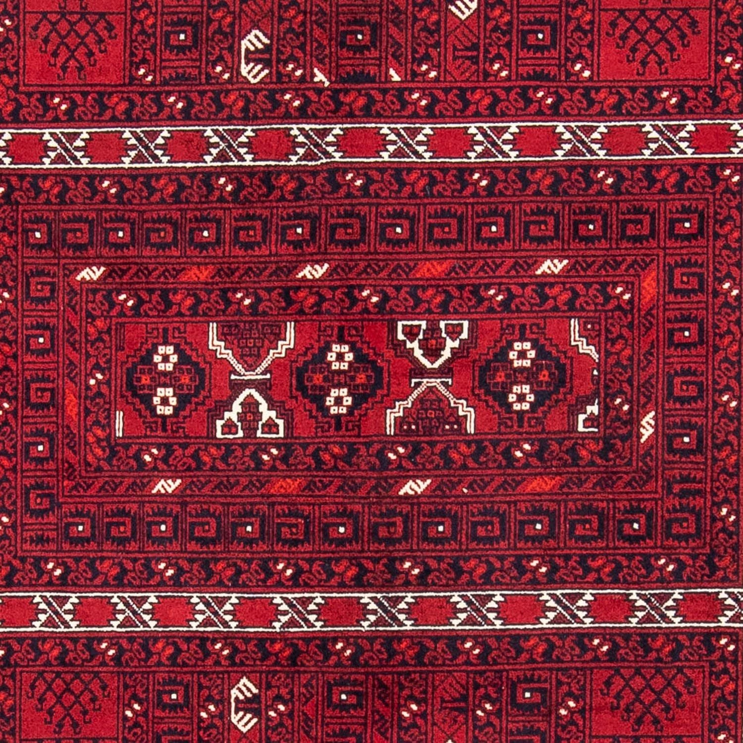 Tappeto Turkaman - 246 x 157 cm - rosso scuro