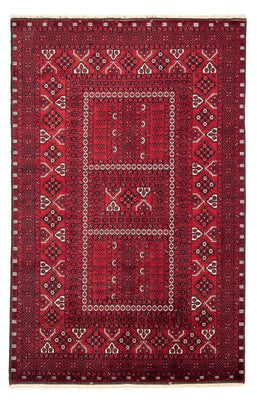 Tappeto Turkaman - 246 x 159 cm - rosso scuro