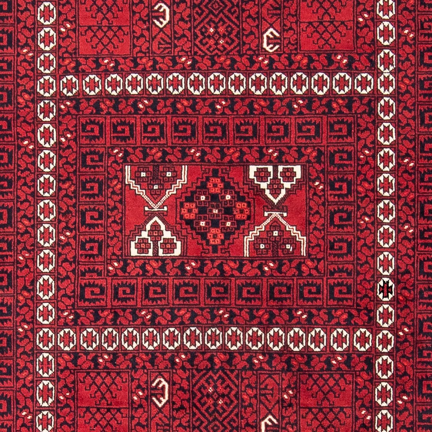 Tappeto Turkaman - 246 x 159 cm - rosso scuro