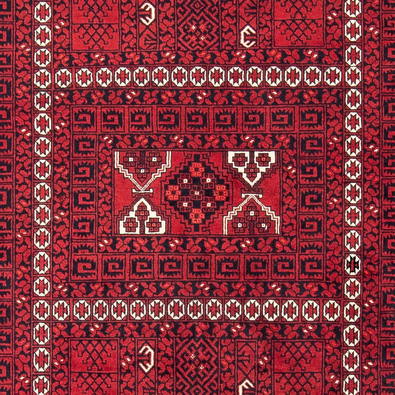 Tappeto Turkaman - 246 x 159 cm - rosso scuro