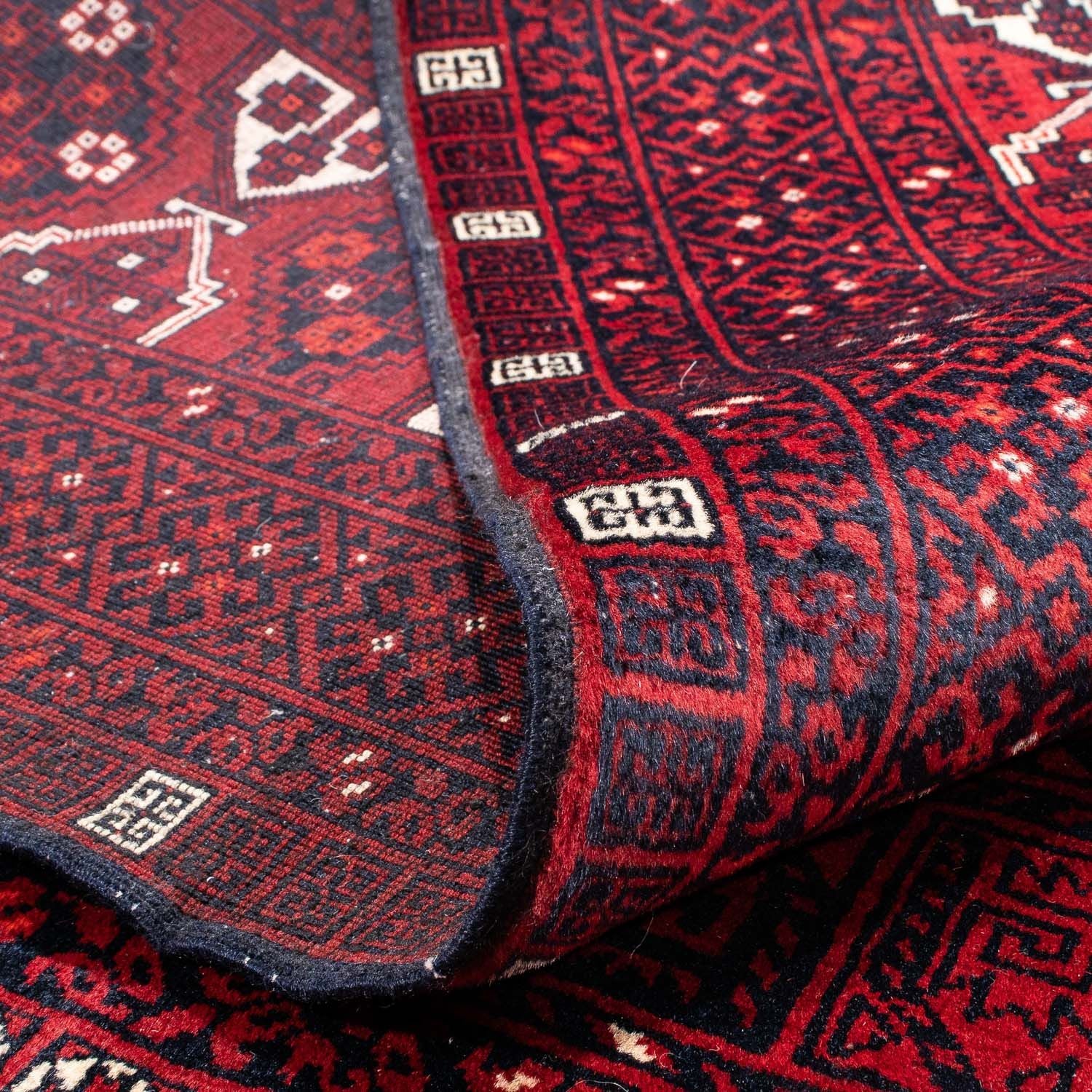 Tappeto Turkaman - 252 x 160 cm - rosso scuro