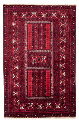 Tappeto Turkaman - 246 x 160 cm - rosso scuro