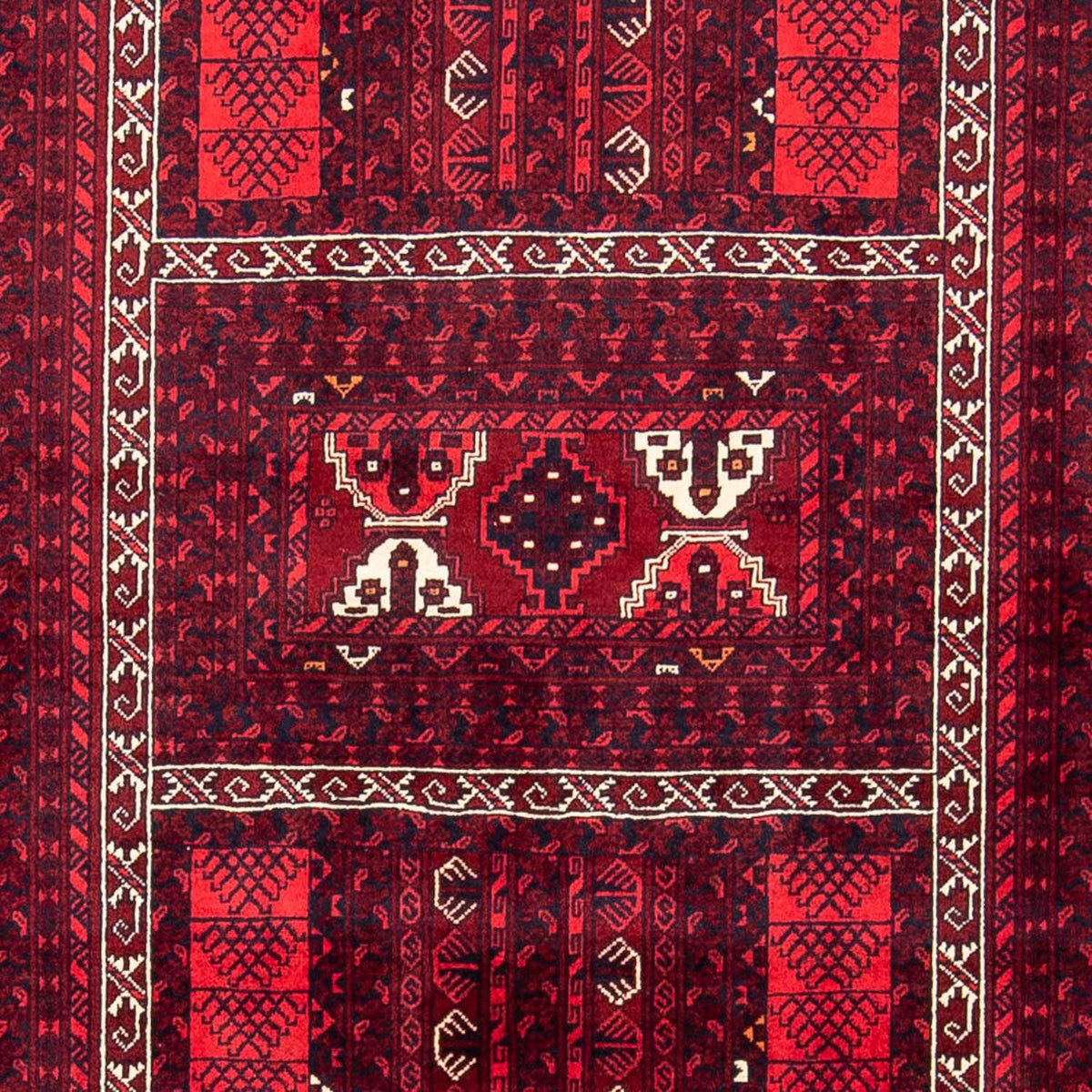 Tappeto Turkaman - 246 x 160 cm - rosso scuro