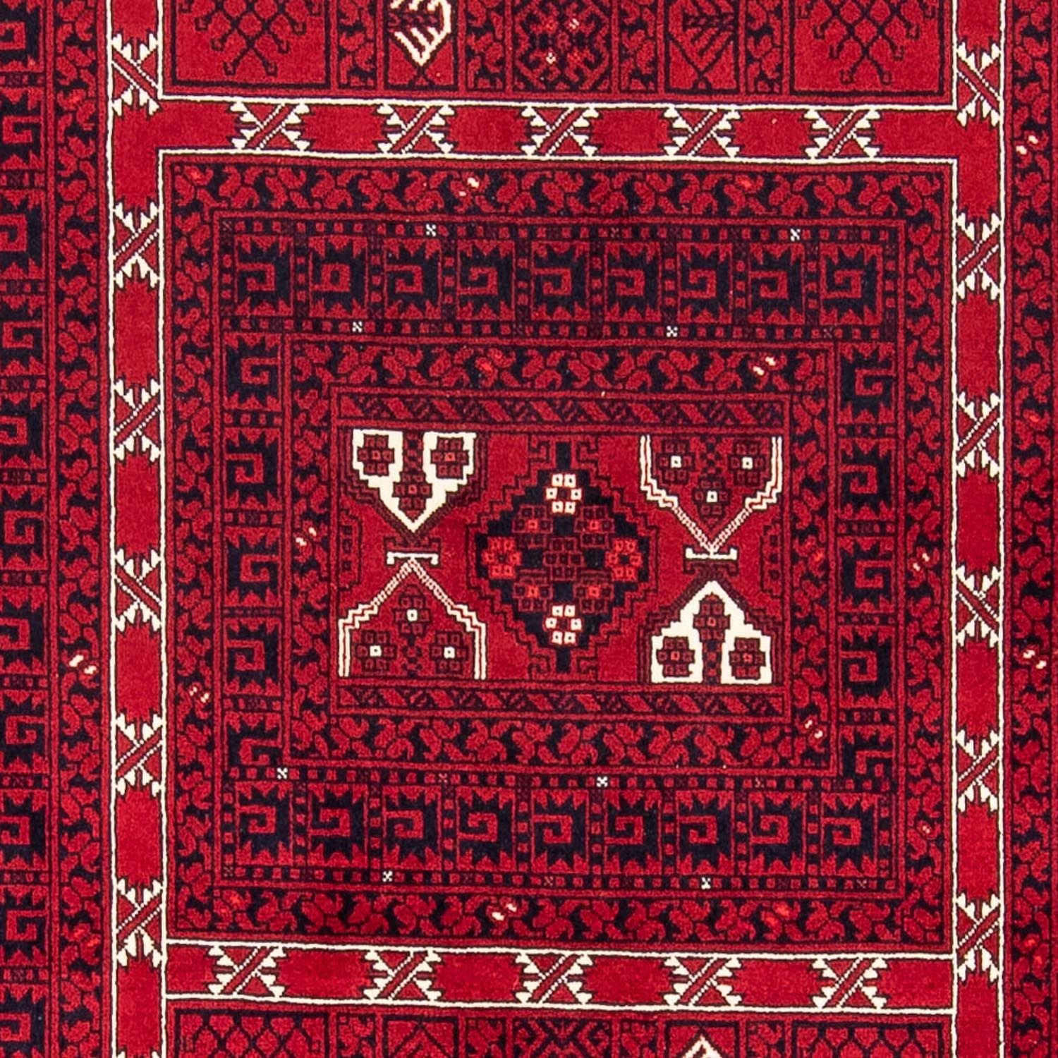 Tappeto Turkaman - 255 x 151 cm - rosso scuro