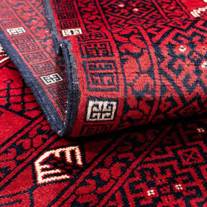 Tappeto Turkaman - 255 x 151 cm - rosso scuro