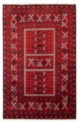 Tappeto Turkaman - 243 x 160 cm - rosso scuro