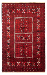 Tappeto Turkaman - 243 x 160 cm - rosso scuro
