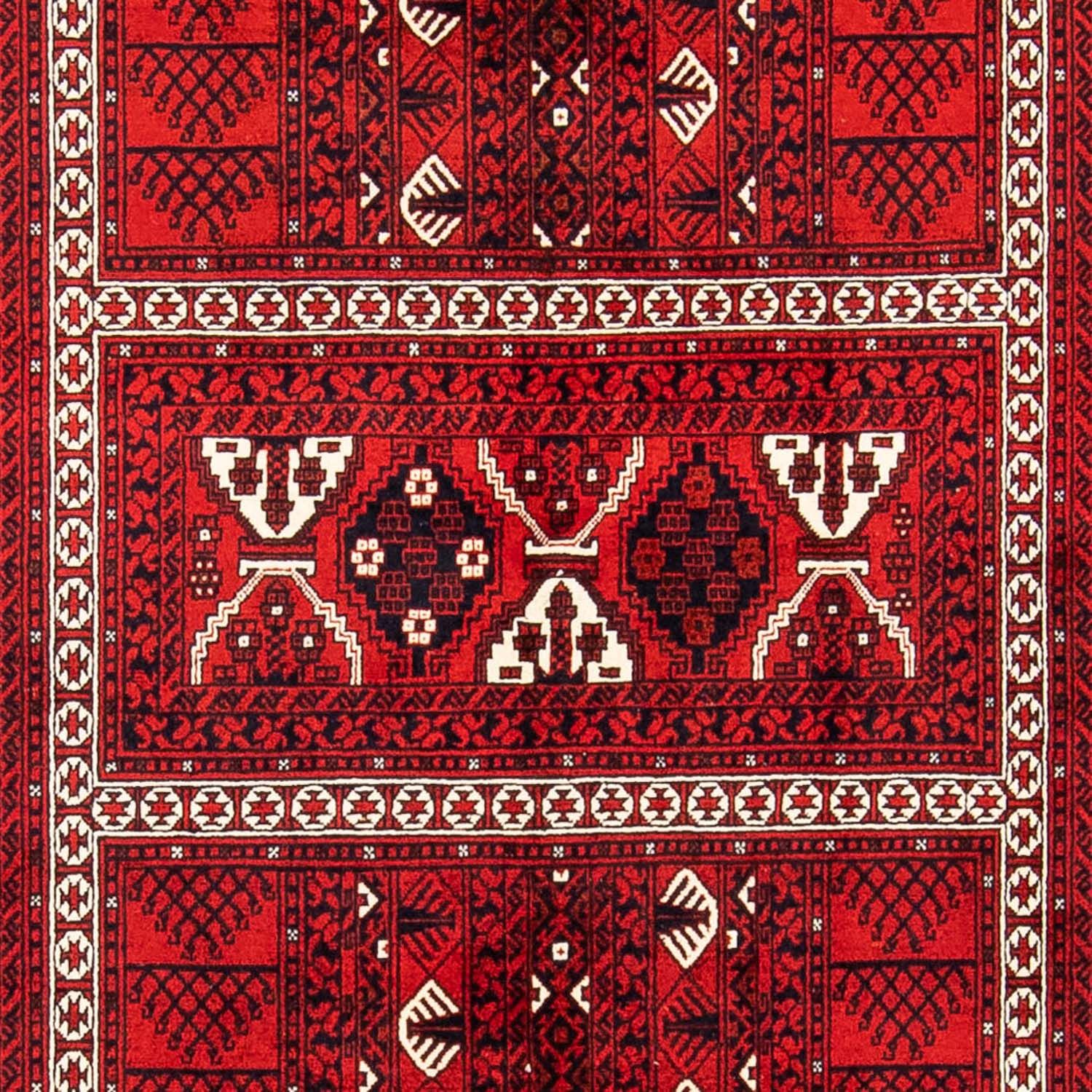 Tappeto Turkaman - 243 x 160 cm - rosso scuro