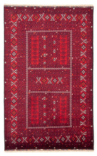 Tappeto Turkaman - 245 x 158 cm - rosso scuro
