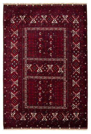 Tappeto Turkaman - 243 x 164 cm - rosso scuro