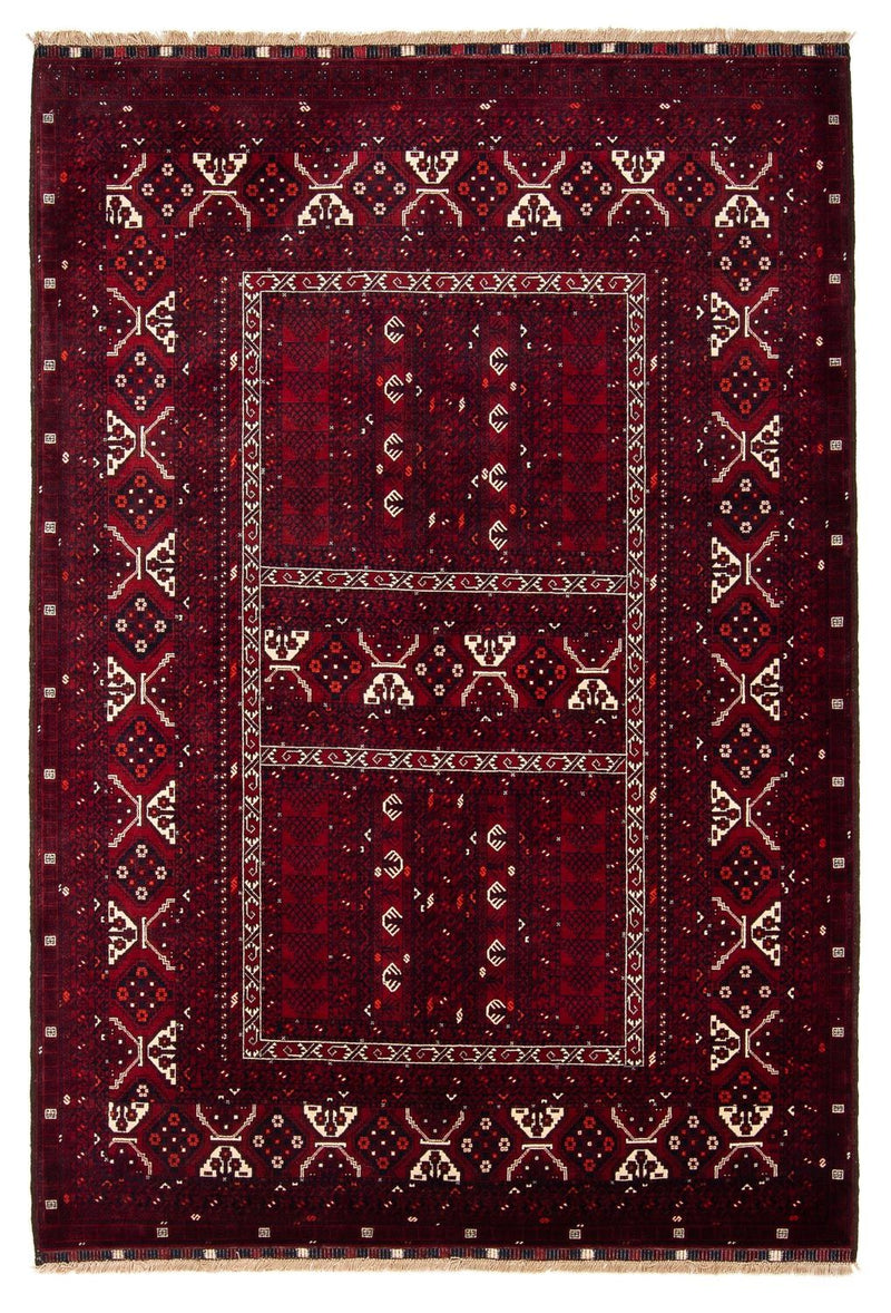 Tappeto Turkaman - 243 x 164 cm - rosso scuro