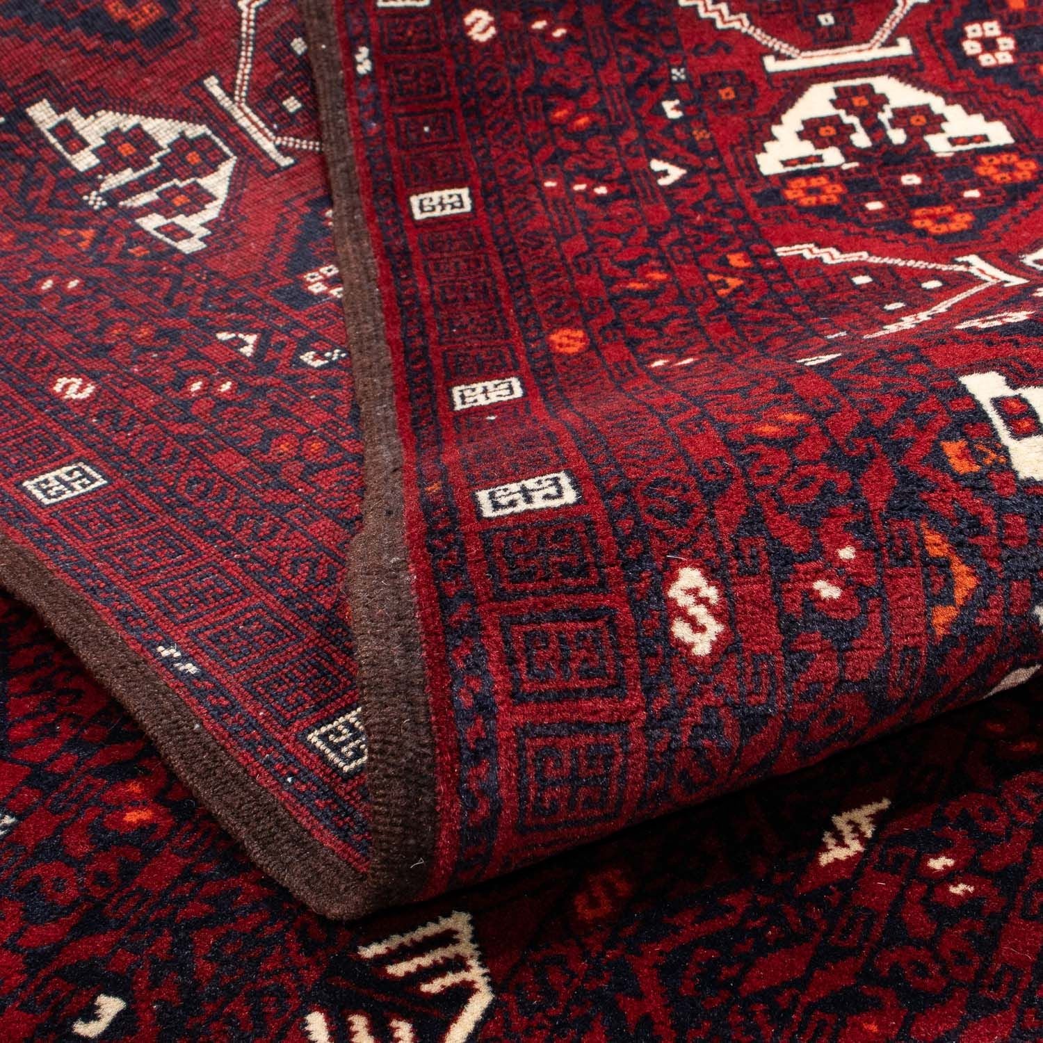 Tappeto Turkaman - 243 x 164 cm - rosso scuro