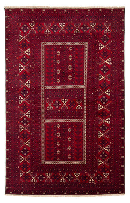 Tappeto Turkaman - 244 x 158 cm - rosso scuro