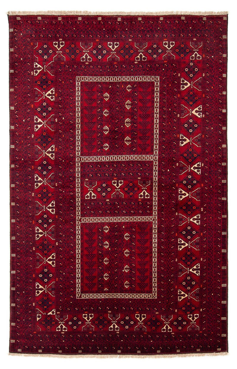 Tappeto Turkaman - 244 x 158 cm - rosso scuro