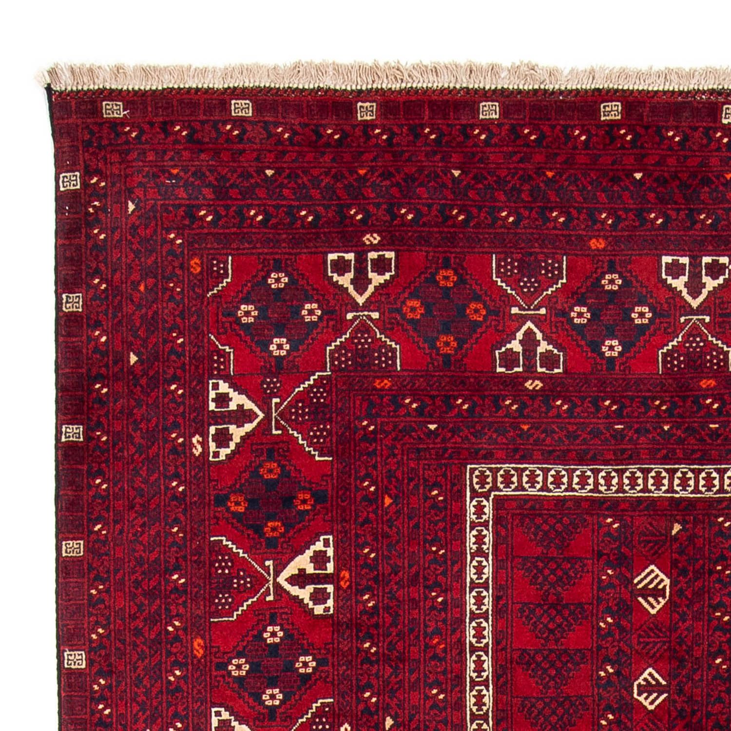 Tappeto Turkaman - 244 x 158 cm - rosso scuro