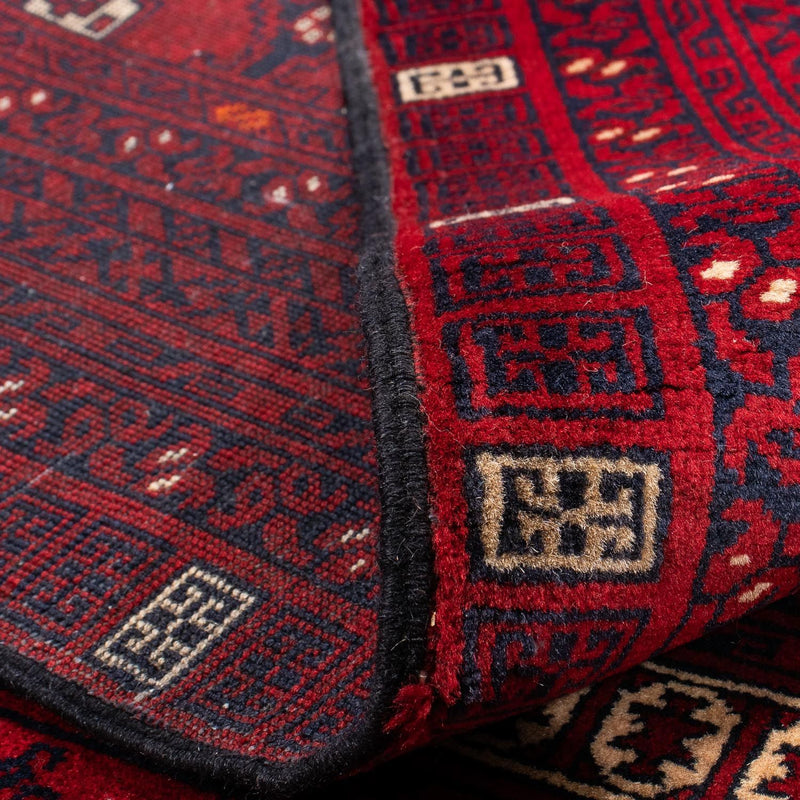 Tappeto Turkaman - 244 x 158 cm - rosso scuro