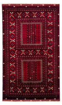 Tappeto Turkaman - 245 x 156 cm - rosso scuro