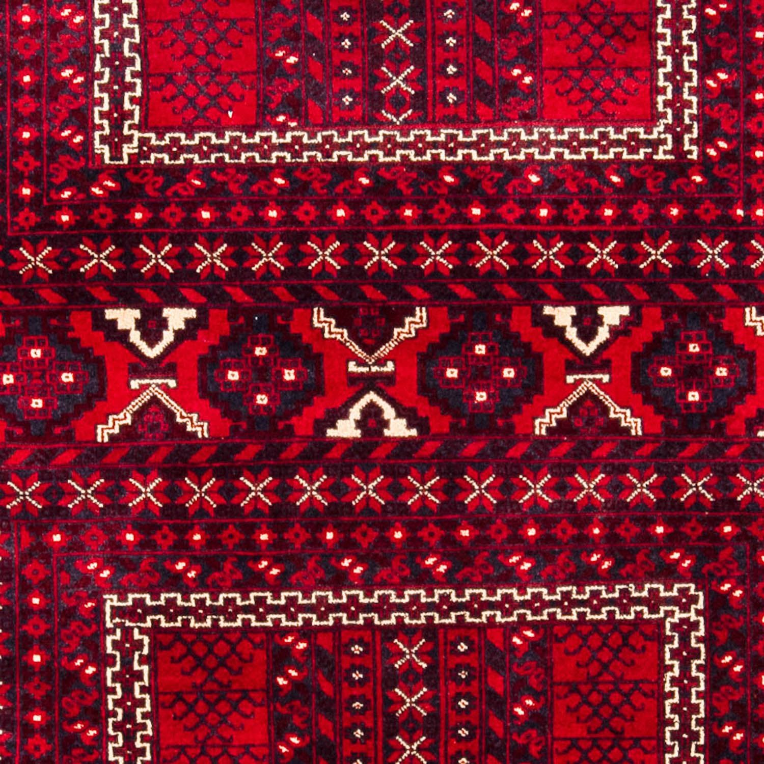 Tappeto Turkaman - 245 x 156 cm - rosso scuro