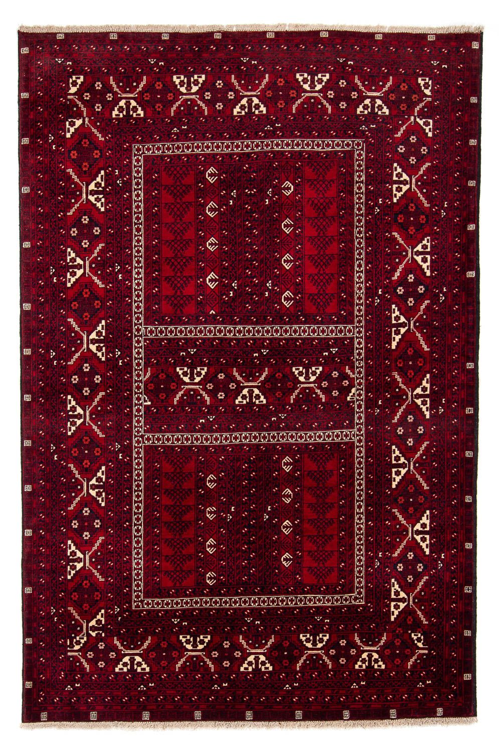 Tappeto Turkaman - 237 x 156 cm - rosso scuro