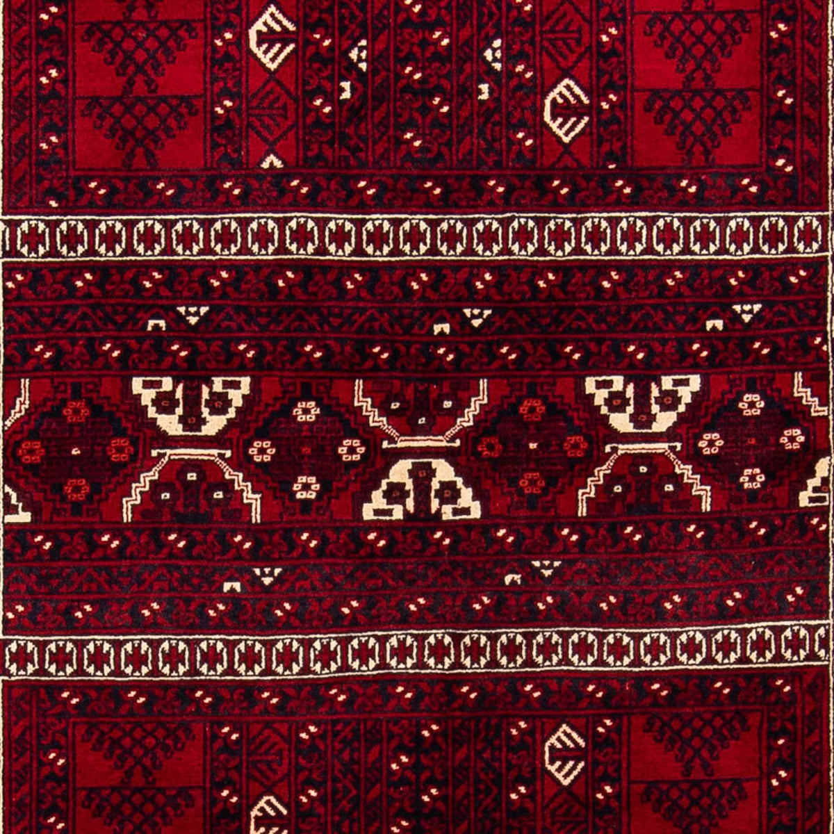 Tappeto Turkaman - 237 x 156 cm - rosso scuro