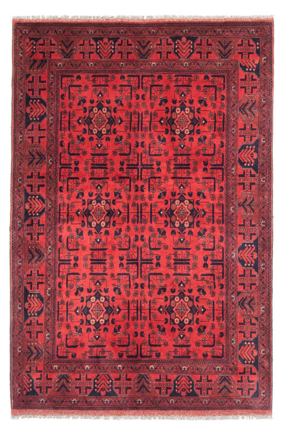 Tappeto afgano - Kunduz - 190 x 130 cm - rosso