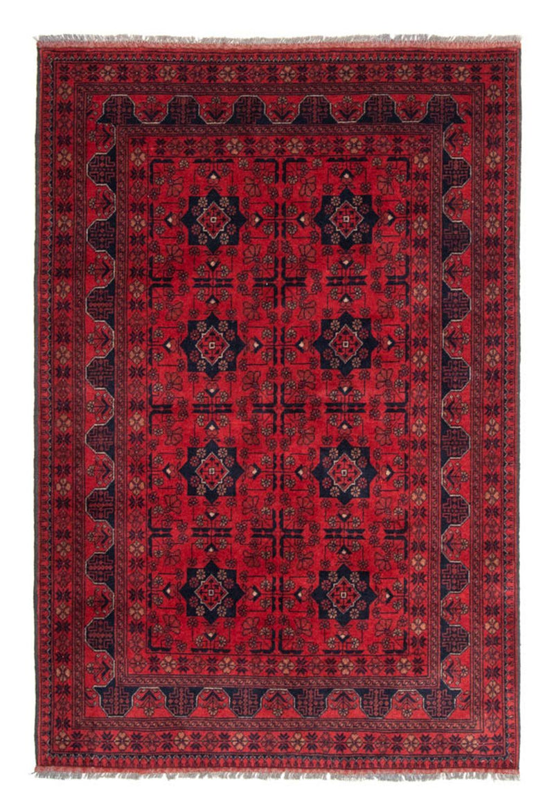 Tappeto afgano - Kunduz - 188 x 129 cm - rosso