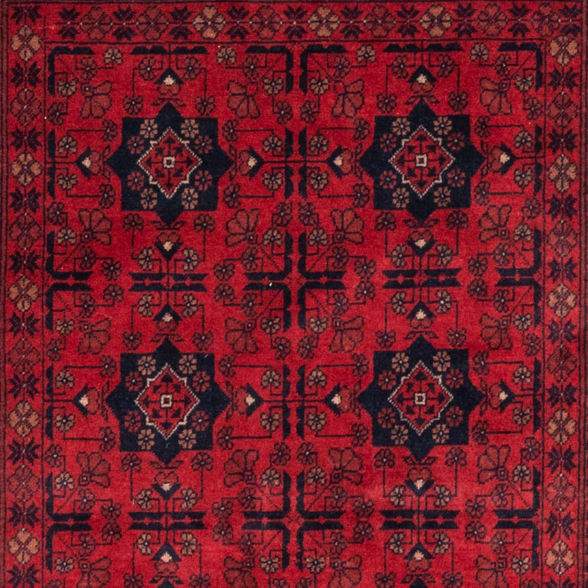 Tappeto afgano - Kunduz - 188 x 129 cm - rosso