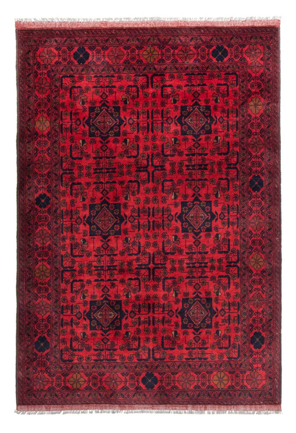 Tappeto afgano - Kunduz - 190 x 128 cm - rosso