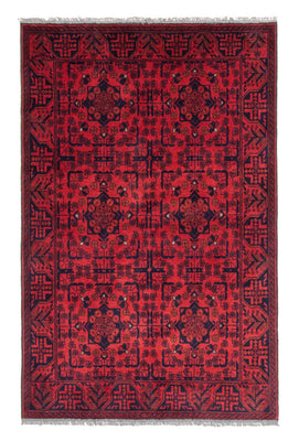 Tappeto afgano - Kunduz - 186 x 126 cm - rosso