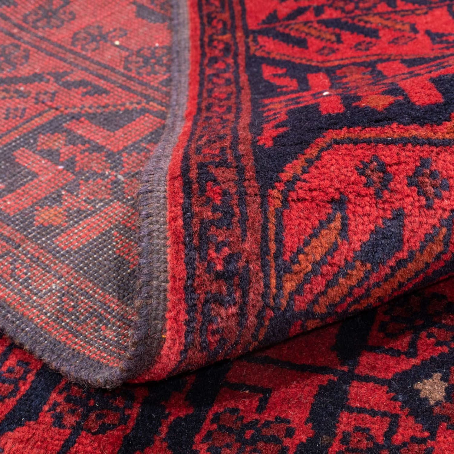 Tappeto afgano - Kunduz - 186 x 126 cm - rosso